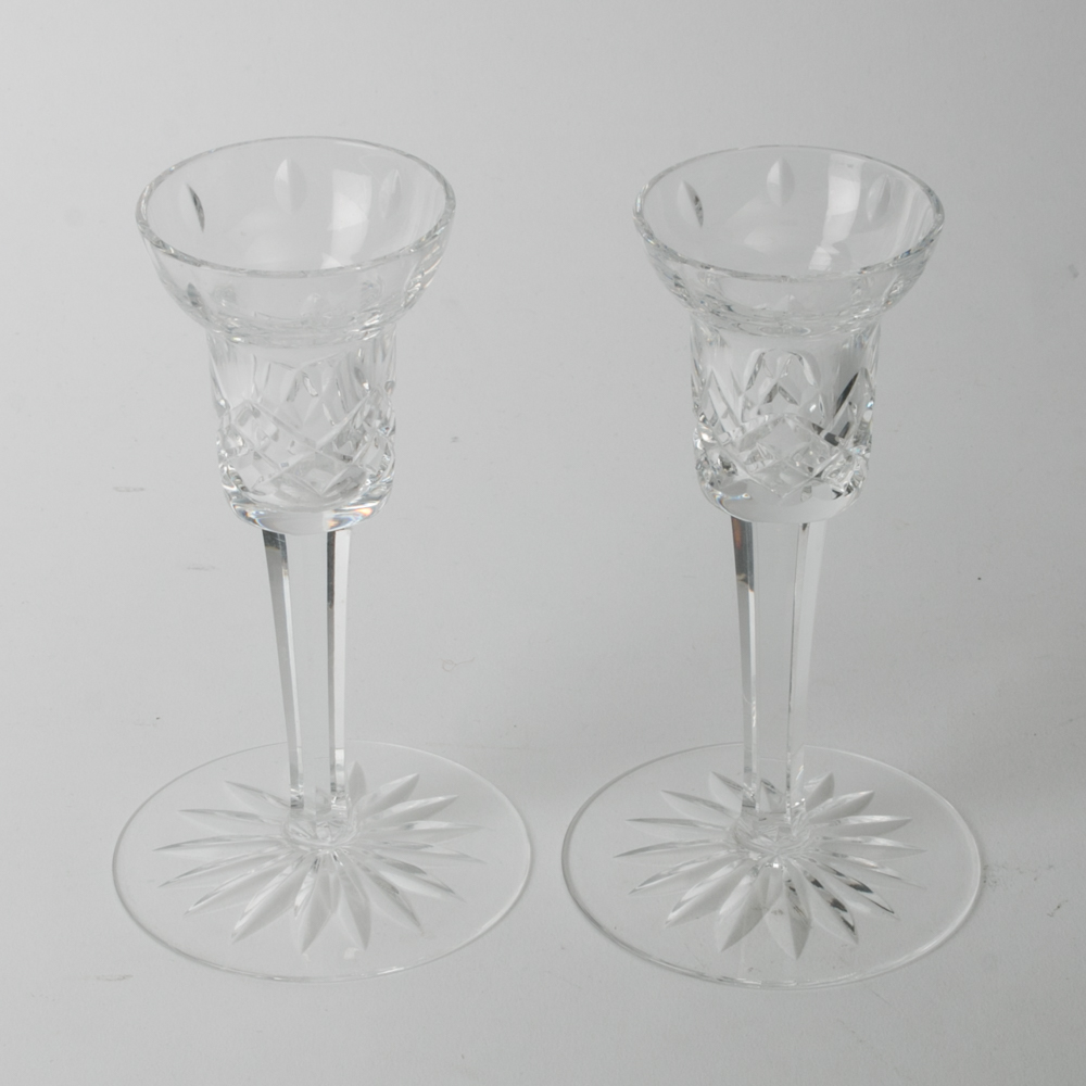Waterford Crystal "Lismore" Candlesticks EBTH